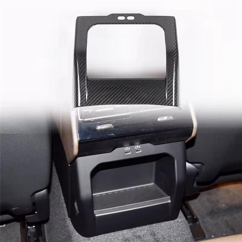 Carbon Fiber For BMW 5 Series G60 2024 Car Rear Air Vent Outlet Frame Cover Trim Interior Accessories Carbon Fiber