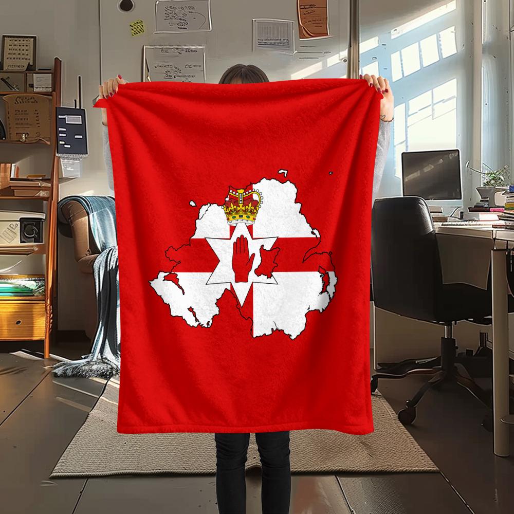 1 Stück Ulster-Print Flanelldecke, Hohe Qualität für alle Jahreszeiten, Heimdekoration, Wärme und Komfort, Perfekt für Weihnachtsgeschenke