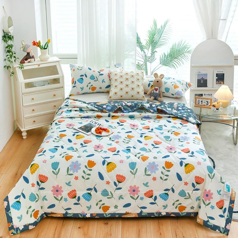 New Printed All Cotton Summer Cooling Duvet Washed Cotton Airable Cover