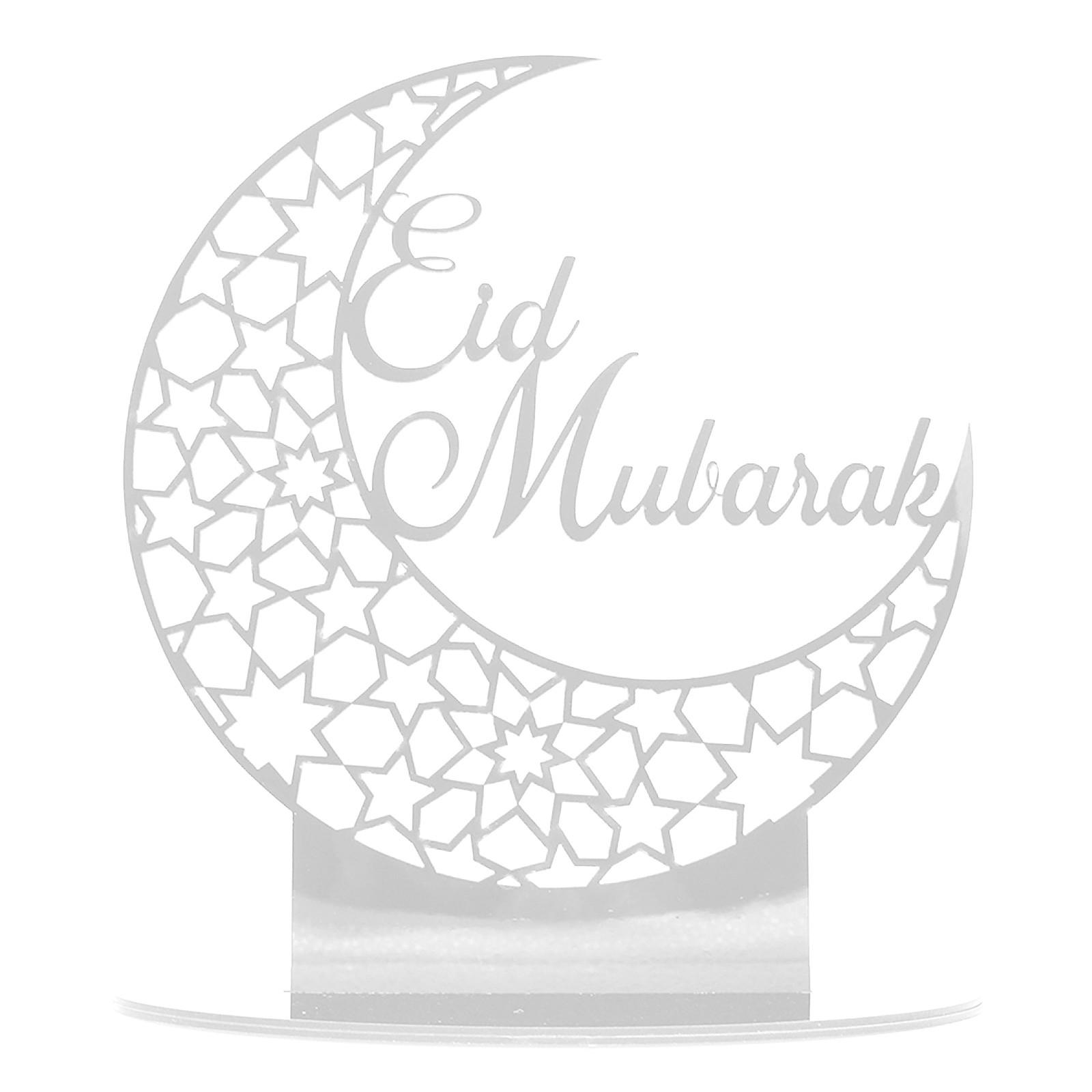 

EID Мубарак акриловый орнамент Рамадан украшения для дома исламская мусульманская вечеринка Золотая луна Декор EID подарки B