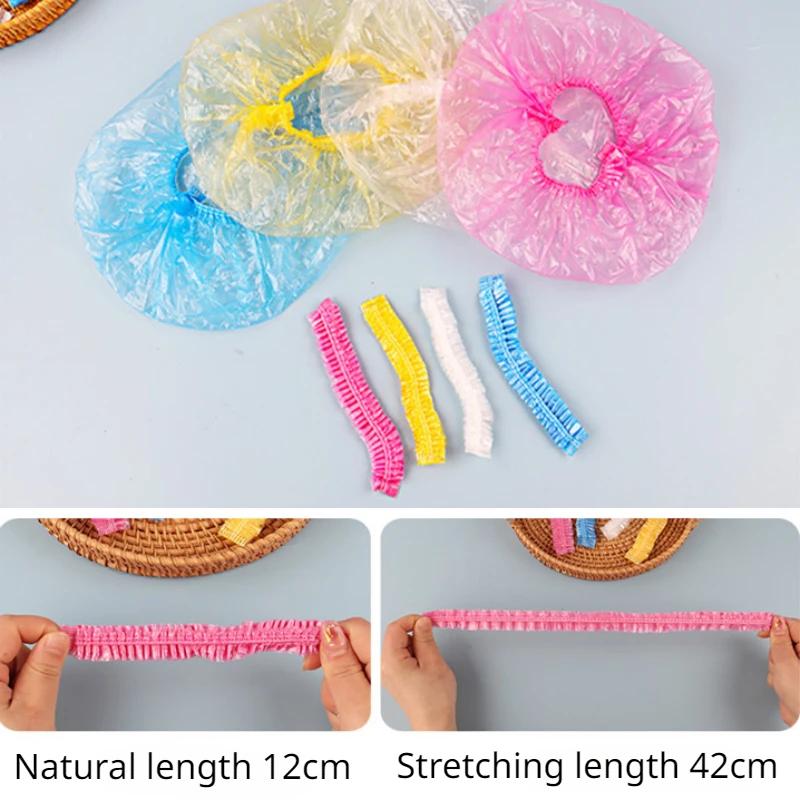 Disposable Shower Cap Covers Transparent Waterproof Sauna Bath Hair Caps Home Bathroom Accessories