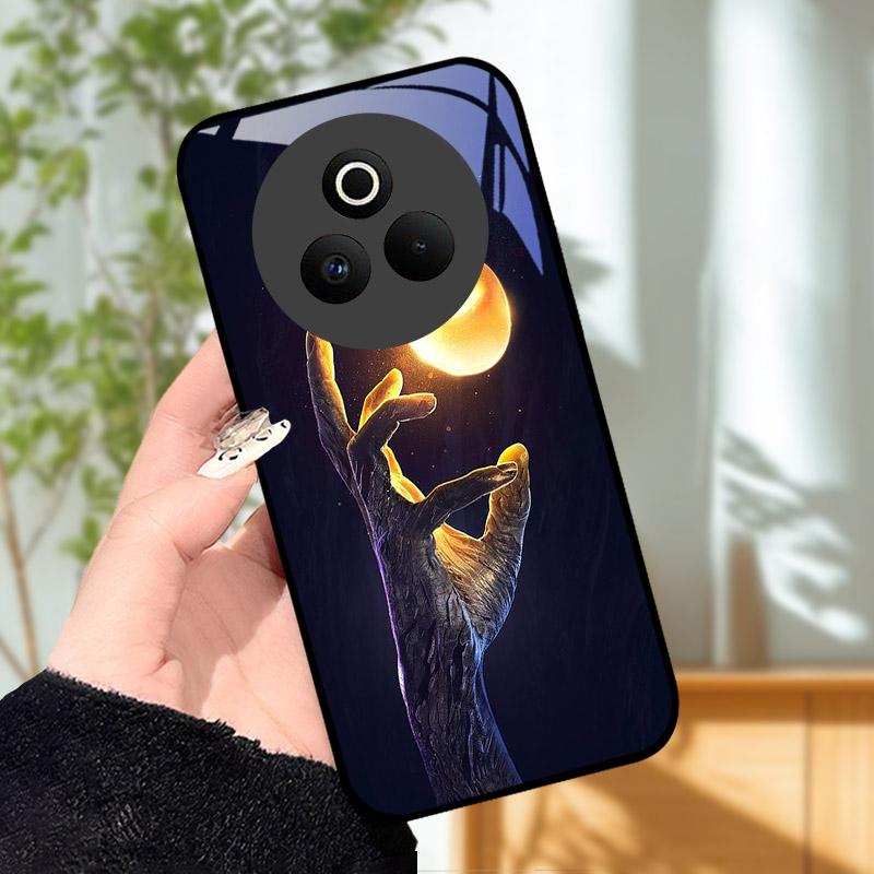 Tempered Glass Phone Case For OPPO Realme P3 Pro 5G Funda Shockproof Hard PC Shell Back Cover For Realme P3Pro RMX5032 Coque