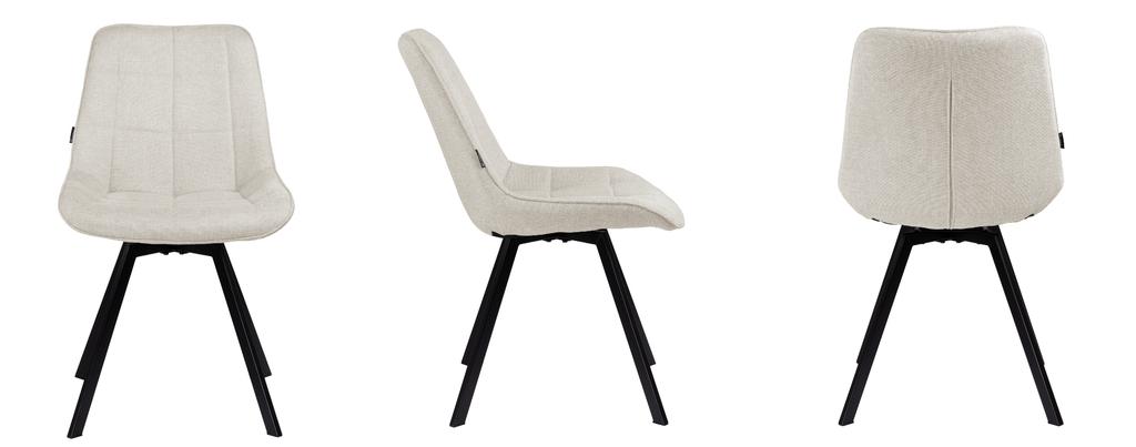 Upholstered Swivel Chair ASTER Velvet Black