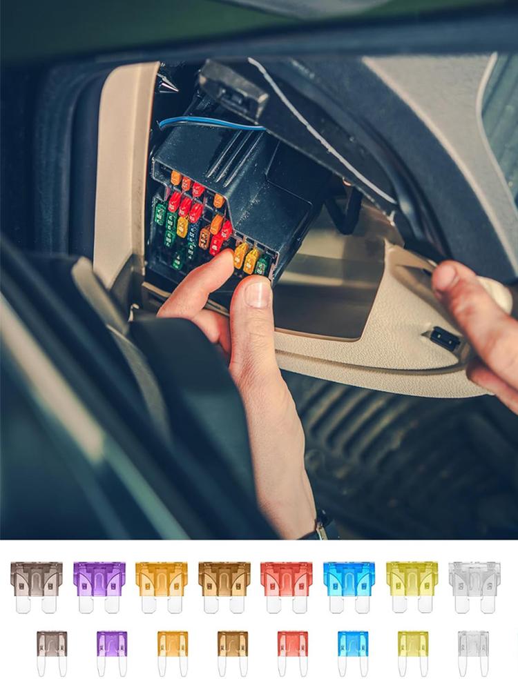 120/300PCS Aluminum Insurance Automatic Truck Blade Fuse Insert Insurance of Xenon Piece Light Automotive Fuse Auto Accessories