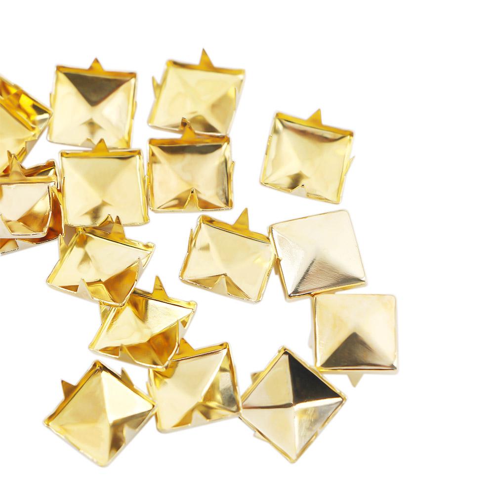 100 Pcs/pack Silver Releasable Pyramid Shape Quality for Hat,Bag,Clothes Garment Supplies Square Rivets DIY Studs Sewing Decor