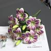 2pcs 3D Printed 9 Heads Lily Bouquet Flower Artificial Real Touch Hemerocallis Wedding Floral Decoration