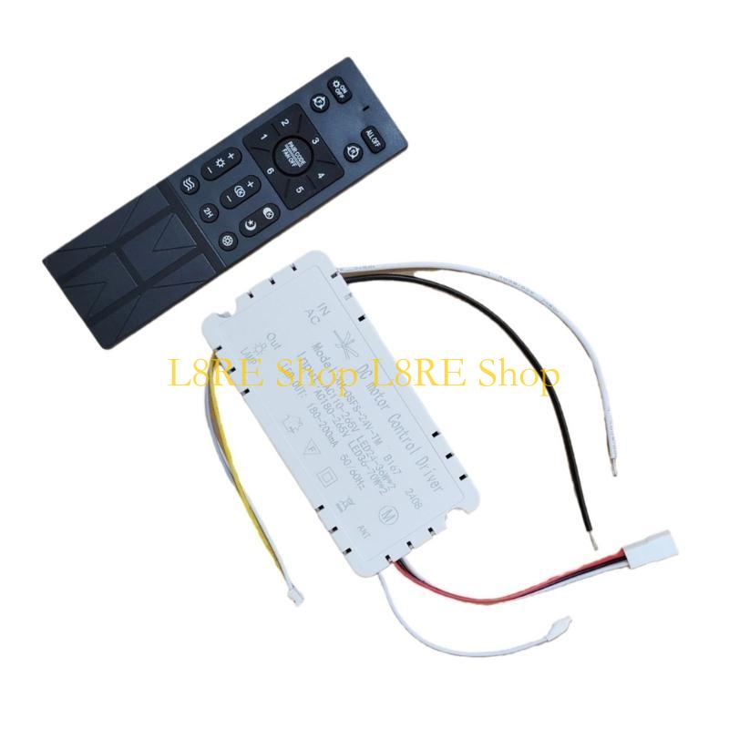 L8RE Wireless Ceiling Fan and Light Controller with Dimmer and Speed Adjustment