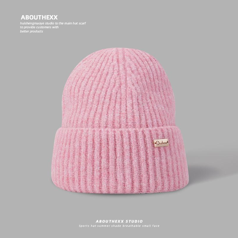 Wool Hat for Women In Winter Small Face Protection Ears and Warm Knitted Hat Outdoor Cold Protection Big Head Flange Hat Men Cold Hat