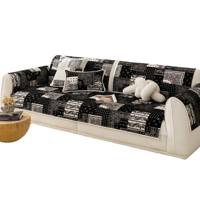 Leather Sofa Cushion Is Universal In All Seasons, Light Luxury And High-End Sense  New Spring And Summer Non-Slip Seat Cushion Cover Cover Cloth Towel