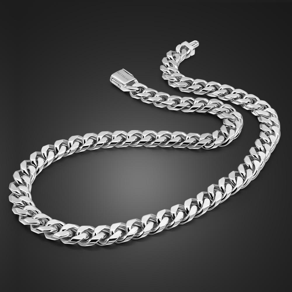 

Мужское ожерелье цепь кубинская плеть 10 мм толстая позолоченная родием золото хип-хоп панк модная мужская шейная цепочка ювелирные изделия 51CM