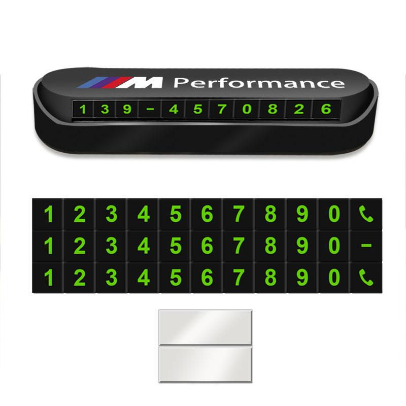 M LOGO Car Temporary Parking Card Phone Number Card Plate Sticker For BMW M Power Performance F10 F31 E36 E39 E87 E90 X3 X5 X6 X7