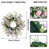 Easter Wreath with Colorful Eggs Spring Photo Prop Decor Artificial Flower Garland for