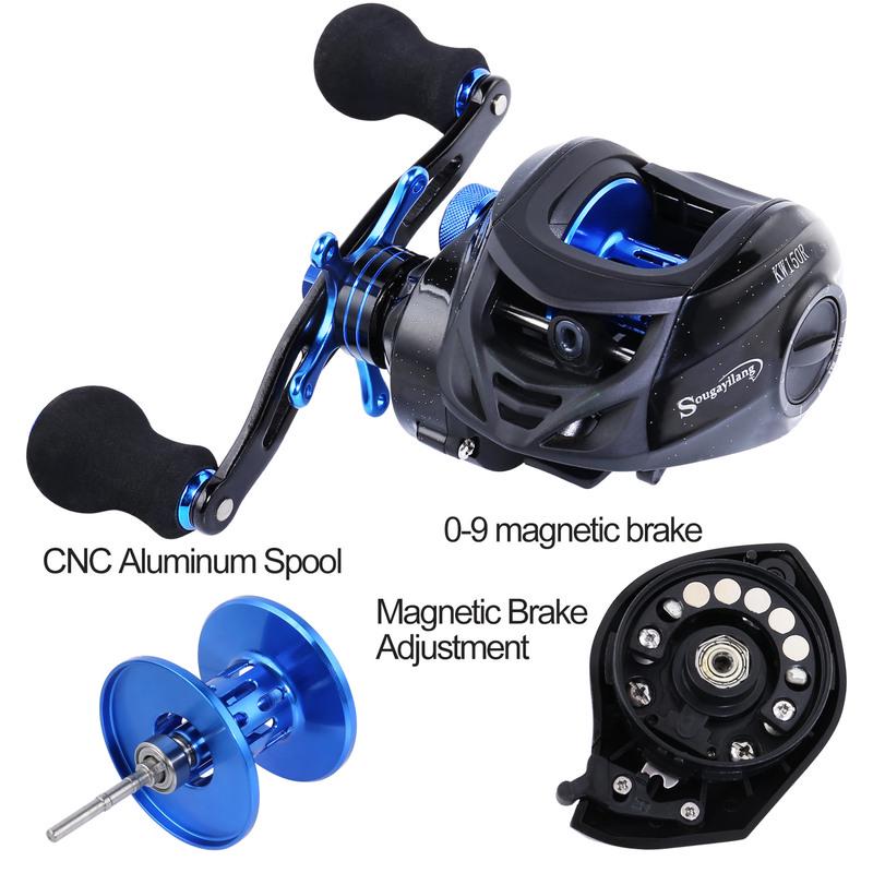 Casting Reel 11+1 BB 7.0:1 Gear Ratio/ High Speed Magnetic Fishing Reel Fishing Wheel Bass Fishing
