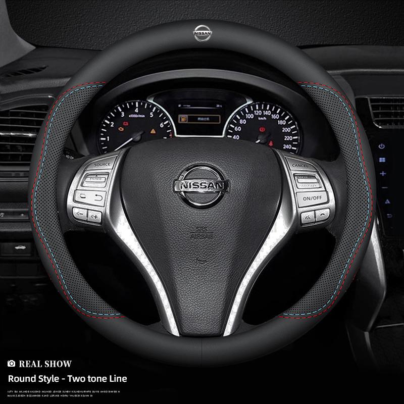 Car Steering Wheel Cover Leather Protection Accessories For Nissan X-Trail n T32 T31 Qashqai J11 J10 Tiida Teana Navara Juke