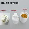 ABS LED AC G23 G24 To E27 power Adapter Socket Halogen CFL Light Lamp Base Converter G23 to E27 Bulb Holder 2pin 4pin 110V 220V