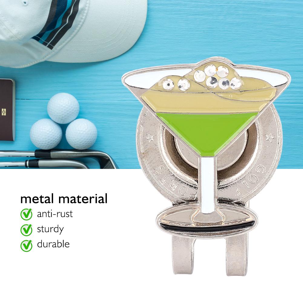 Durable Metal Golf Mini Magnetic Ball Marker Golfer Hat Visor Clip Accessory (2#)