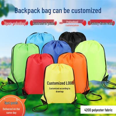Custom Polyester Marathon Drawstring Bag with Logo