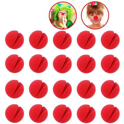 20Pc Novelty Cosplay Nose Red Foam Sponge Noses Clown Nose For Christmas Comic Costume Party Favors Magic Dress Circus Kid Adult
