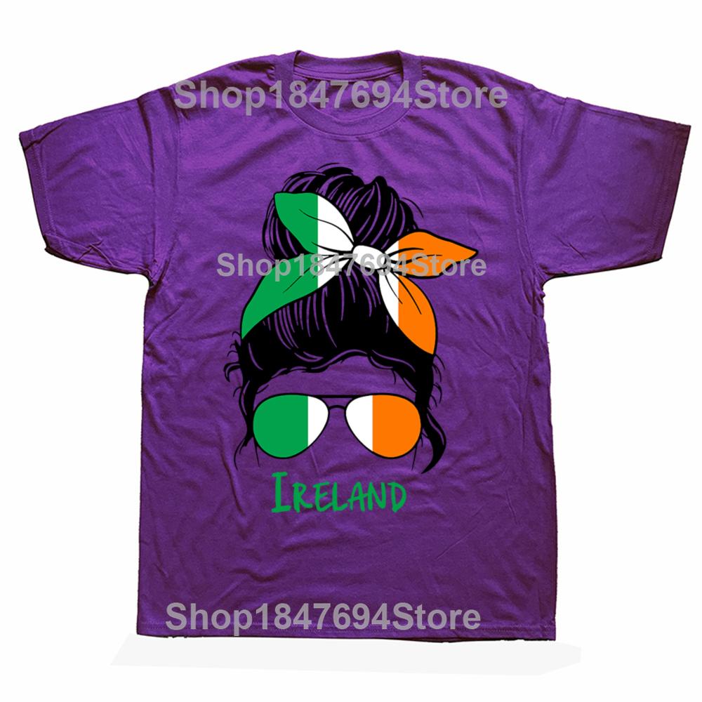 Funny Irish Girl Ireland Flag Woman Proud T Shirt Graphic Cotton Streetwear Short Sleeve Birthday Gifts Summer Style Tshirt Men