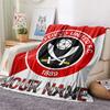 Custom Name Sheffield United Flannel Blanket, High quality Comfortable for All Seasons, Home Decor, Warmth and Comfort