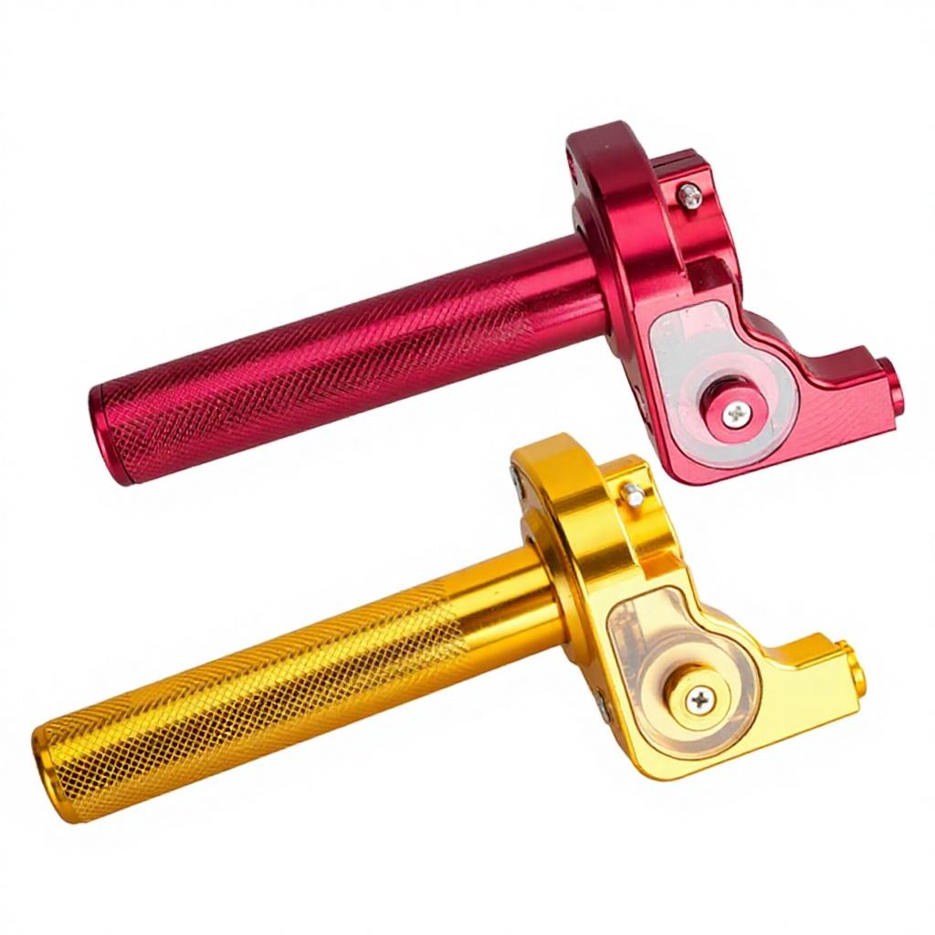 Off-Road Motorcycle Modification CNC Large Throttle Grip CRF Large Twist Throttle 22mm Universal Visible Throttle Fueler Red