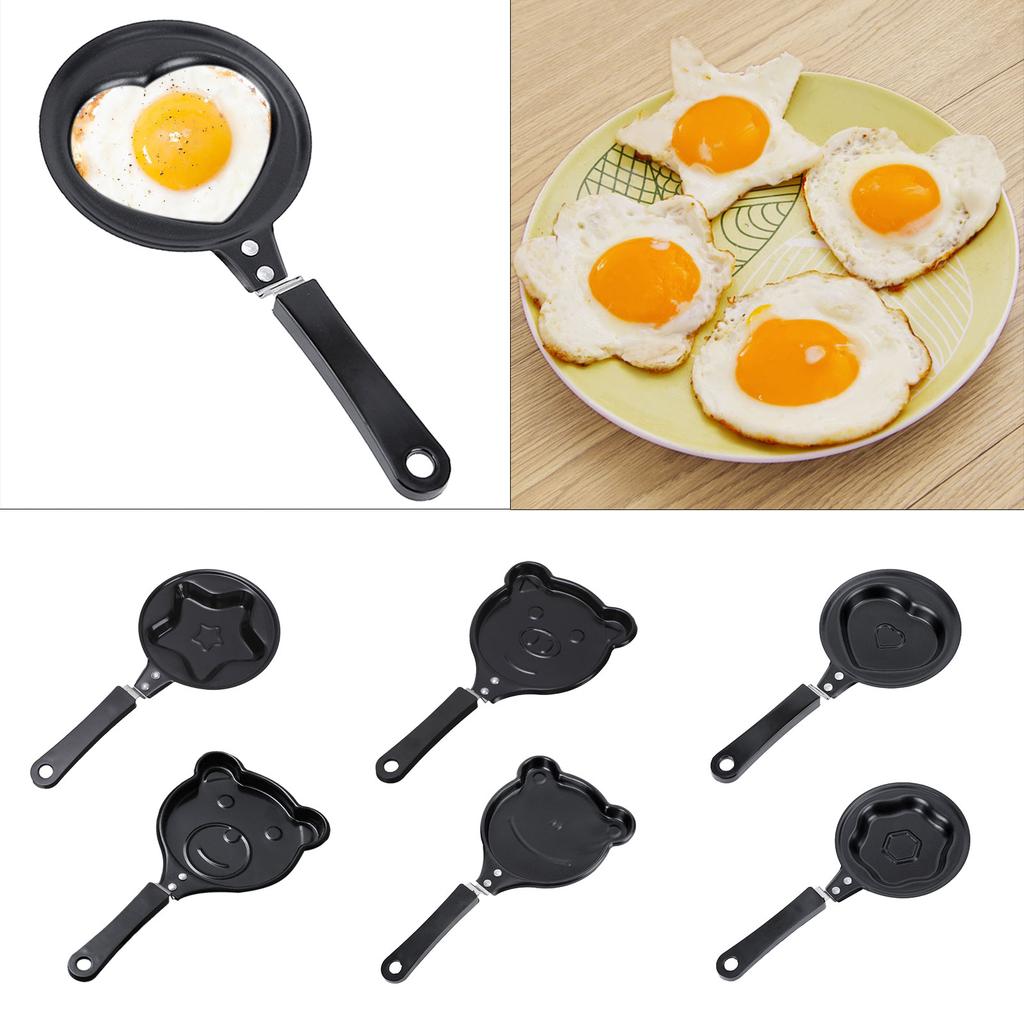 Mini Bratkochgeschirr Eier Bratpfanne Eisenmaterial Eierbratpfanne Küchenkochzubehör für einfaches Frühstückskochen