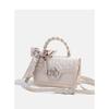 IELGY Small Square Bag Niche Design High-End Bow Crossbody Bag