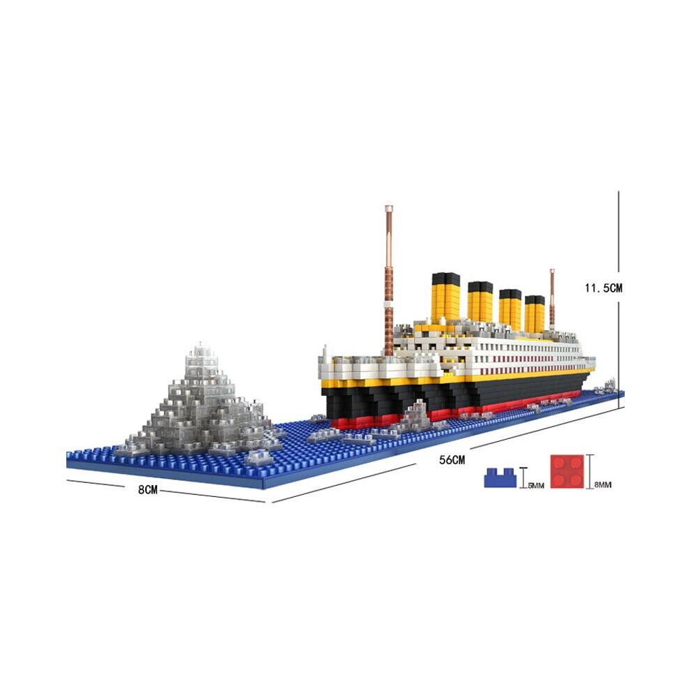 1860 Stück Titanic Form Modellbausteine Modell Konstruktionsset