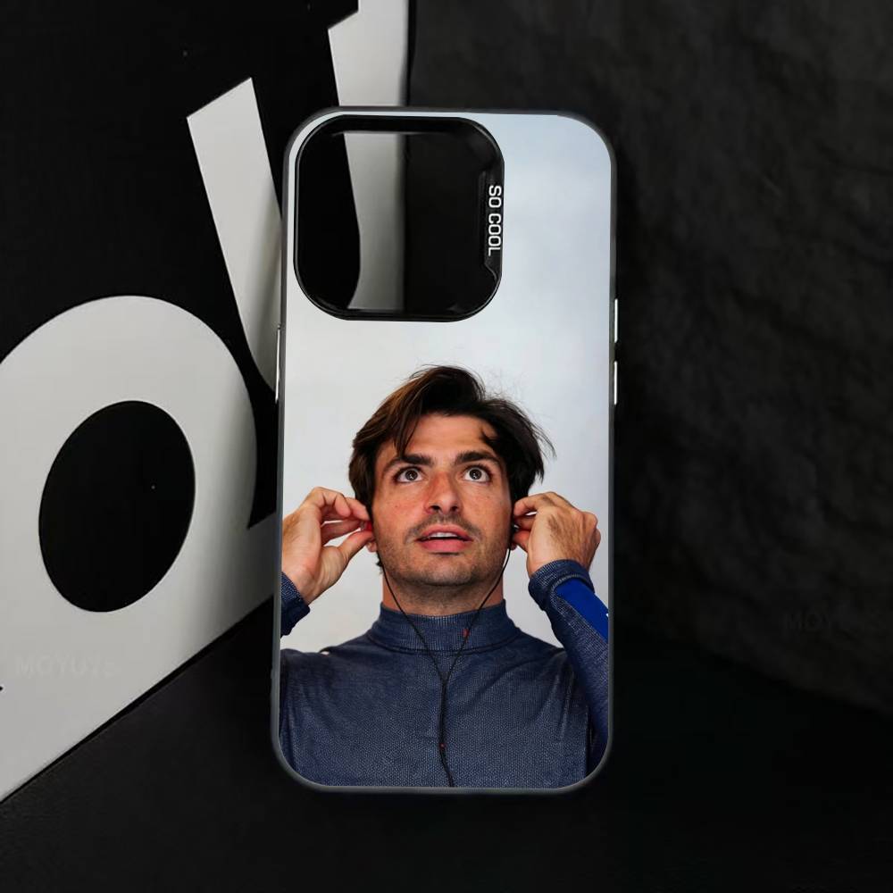 

Racing Driver C-Carlos S-Sainz Phone Case For iPhone 17,16,15,14,13,12,11 Plus,Pro Max,XS,Colorful Silver Phone case Funda Cover iPhone12PRO