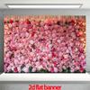 2D Pink Flower Wall Backdrop Cloth for Romantic Wedding Ceremony Bridal Shower Photoshoot