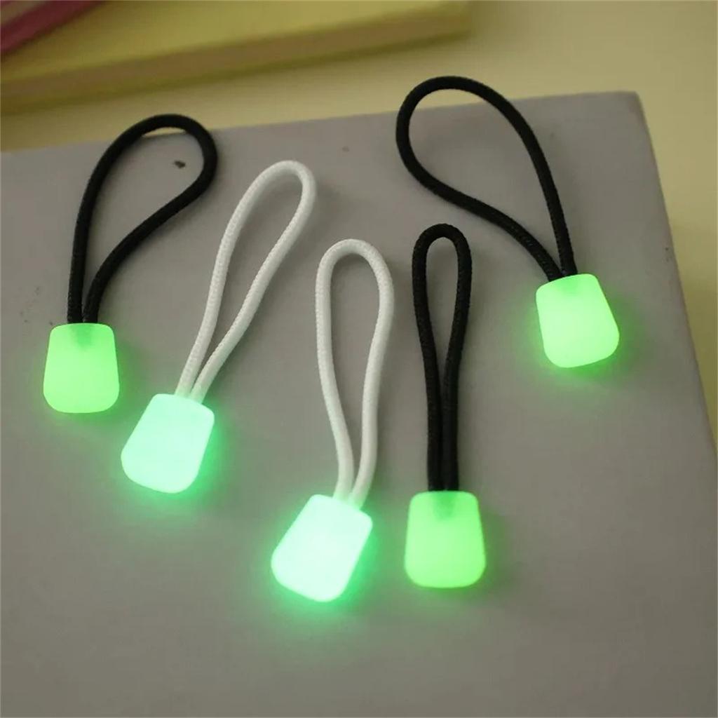 1/50PCS Luminous Zipper Pull Rope Glow in The Dark Zipper Head Anti-lost Backpack Clothes Jackets Slider Head Sewing Repair Kits