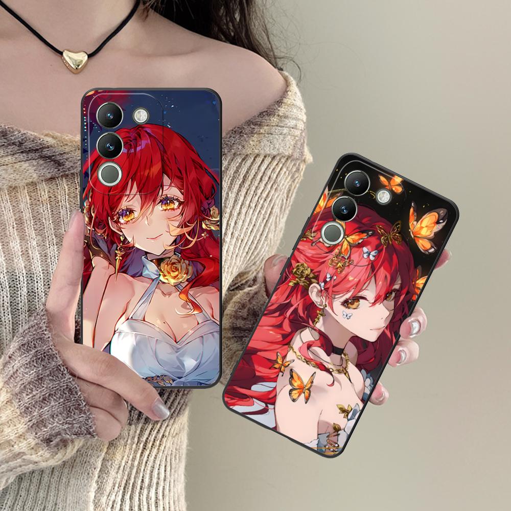 HSR Himeko Matte TPU Mobile Phone Case for VIVO V60 V50 V40 V30 V29 V27 V25 V23 Pro Lite 5G Colorful Printing Cover