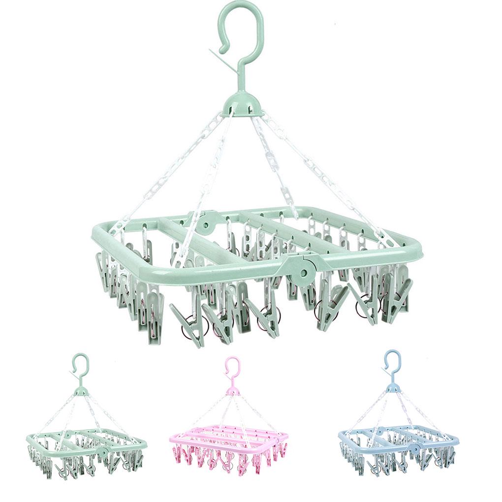 Clothes Hanger Multifunctional Clothing Organizer Racks Plastic Drying Rack Clips Hangers Hanging Tool Organization Holders
