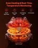 Pizza Oven, 304.8 mm Electric Pizza Maker, 1200W Electric Pizzas Cooker with Cordierite Stone, 5-Mode Temperature Control, Viewing Window for Precise