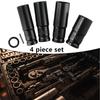 4Pcs 17-22mm Electric Impact-Wrench Hex-Socket Head Kit Hardness And Durability
