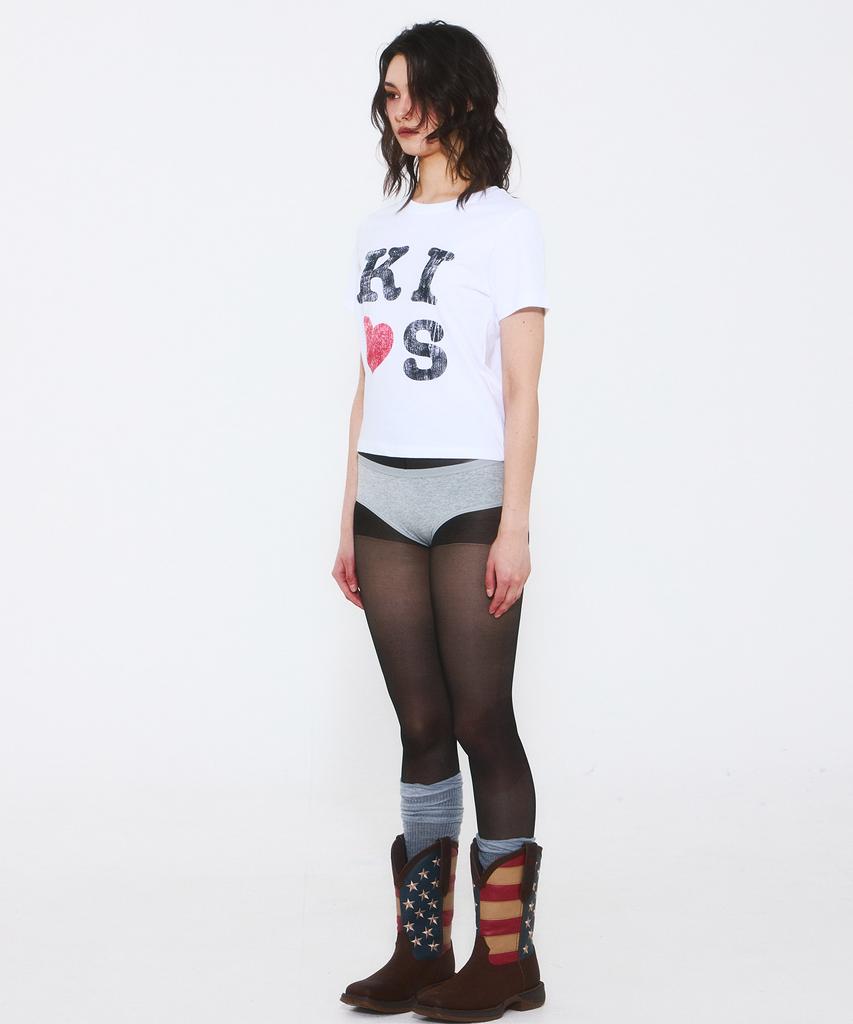 Kimseupeulesikoteunmakes Kuss Mar Logo T-Shirt Weiß