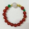 10mm Natural Stone Beaded Bracelets for Women Agate Round Beads Strand Bangle Semi-Precious Gemstone Jewelry Gifts