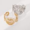 Metal Hollow-out Zinc Zinc Alloy Wide Opening Bangle S/Round Shape Retro Hand Ring  Party Decoration