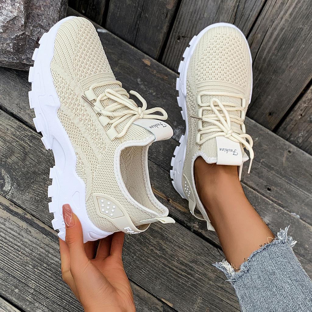 Shoes Women Spring Fashion New Running Shoes Mesh Breathable Thick-soled Shoes Sports Shoes