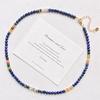 Autumn And Winter Retro Boutique Natural Lapis Lazuli Design Sense Necklace Collarbone Chain Sweater Chain Women
