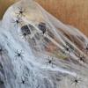 Halloween Horror Glowing Sound Control Spider Cotton Skull Prop Ghost House Secret Room Courtyard Decoration Decor