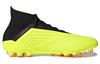 adidas Predator 18.1 AG Cushioning Slip Resistant Abrasion Resistant Soccer Shoes Yellow Black DB3482