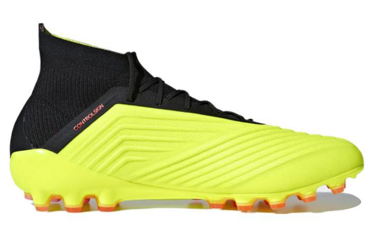 adidas Predator 18.1 AG Cushioning Slip Resistant Abrasion Resistant Soccer Shoes Yellow Black DB3482