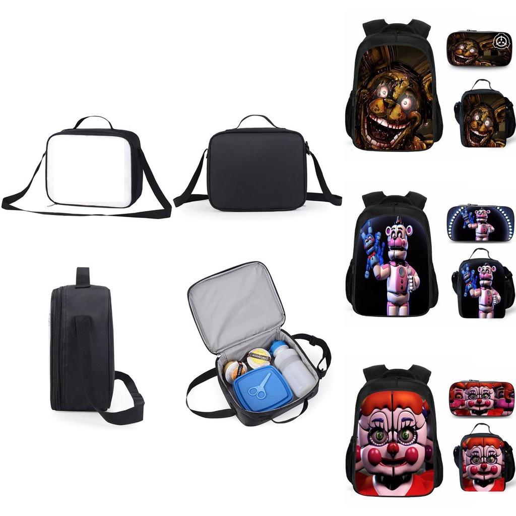Vibrant Five Nights At Freddys Backpack Set With Lunch Bag And Pencil Case