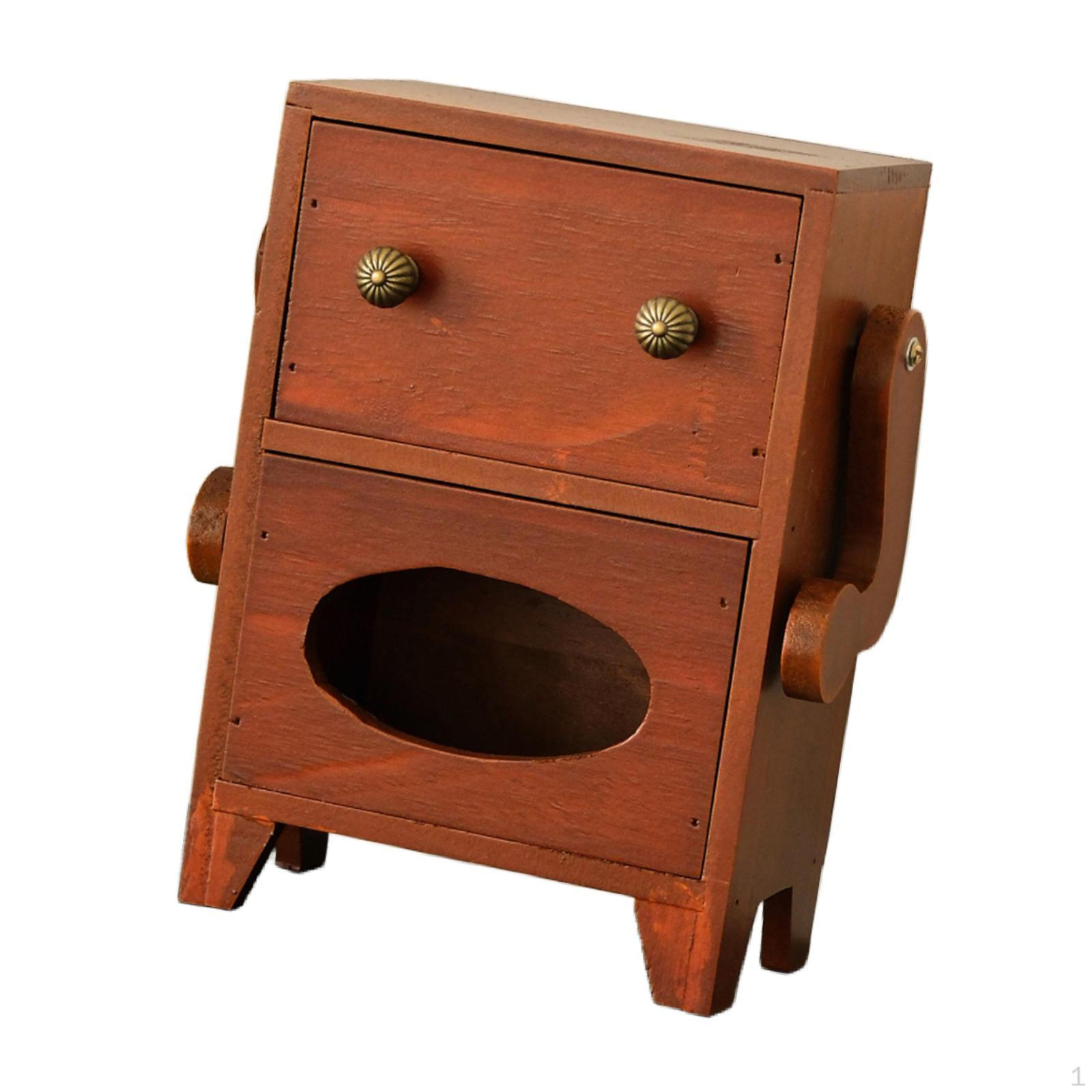 

Compact Storage Cabinet with Drawer for Tissue And Accessories коричневий