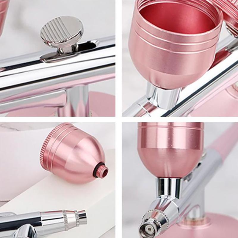Oxygen Injector Mini Air Compressor Kit Air-Brush Paint Spray Gun Airbrush For Facial Hydrating Device Mist Sprayer Beauty Tool