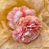 French Elegant Peony Flower Hair Claw Beautiful Simulation Flowers Hair Claw Clip Chic Summer Beach Headpiece for Women Girls