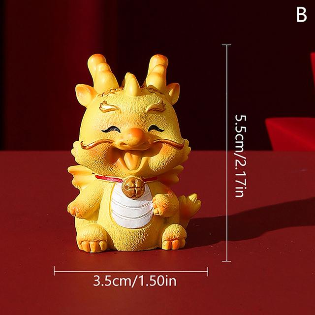 Miniature Dragon Statue Statue Chinese Zodiac Ornament Car Dashboard Room Desktop Decoration