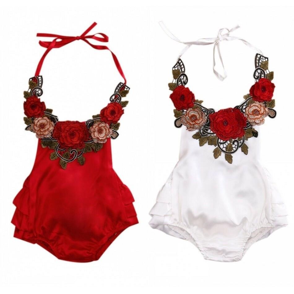 Adorable Toddler Baby Girl Flower Backless Romper Jumpsuit With Timeless Design