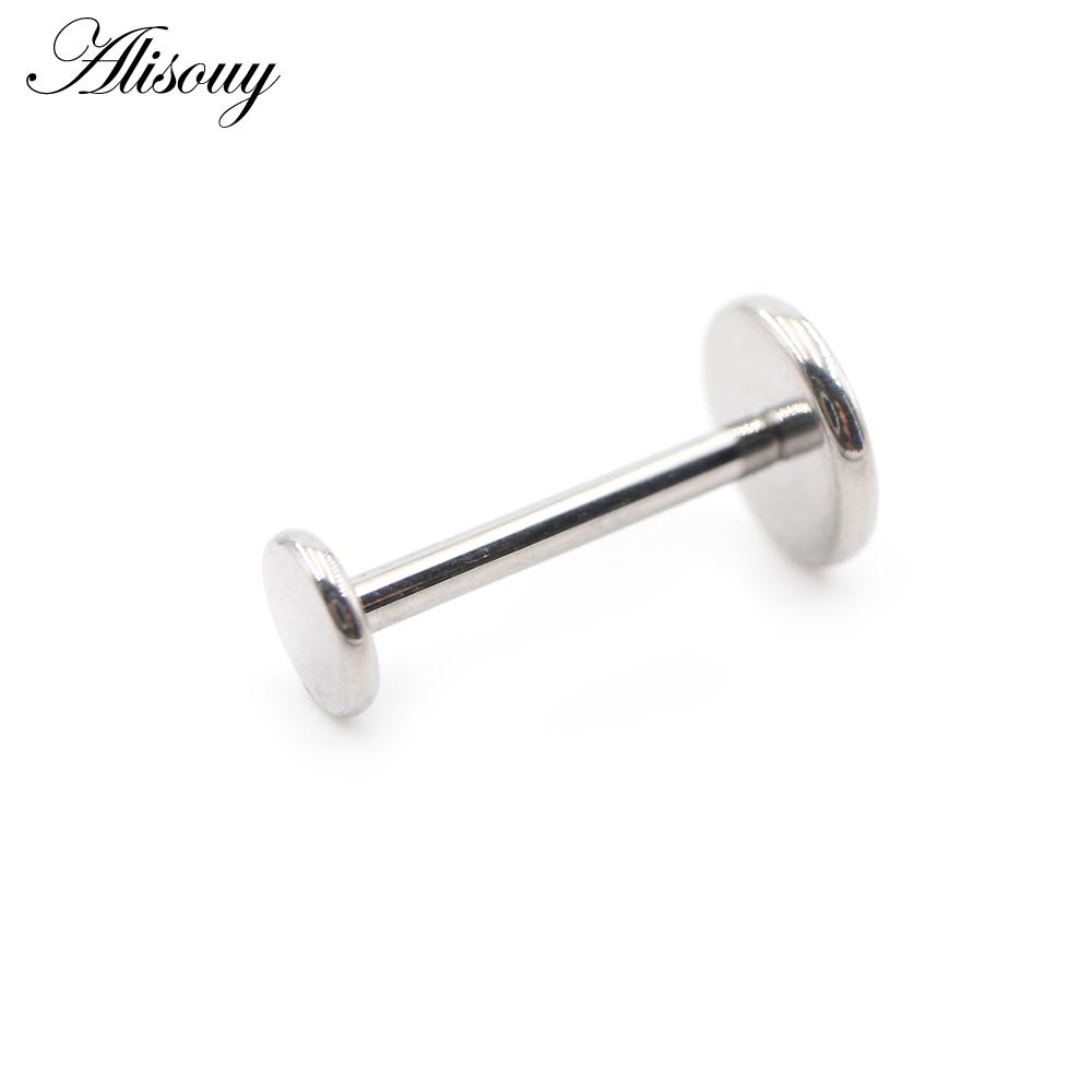 1ks titan s vnitřním závitem plochý eloxovaný kroužek na rty labreta do ucha Náušnice s tragusovou chrupavkou na činku Šperky na tělo